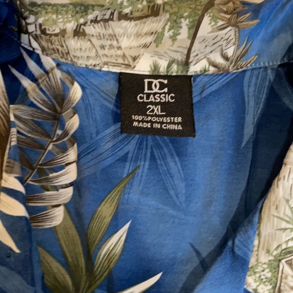 DC Classic Los Vegas Hawaiian Shirt 2XL Blue - Picture 4 of 8
